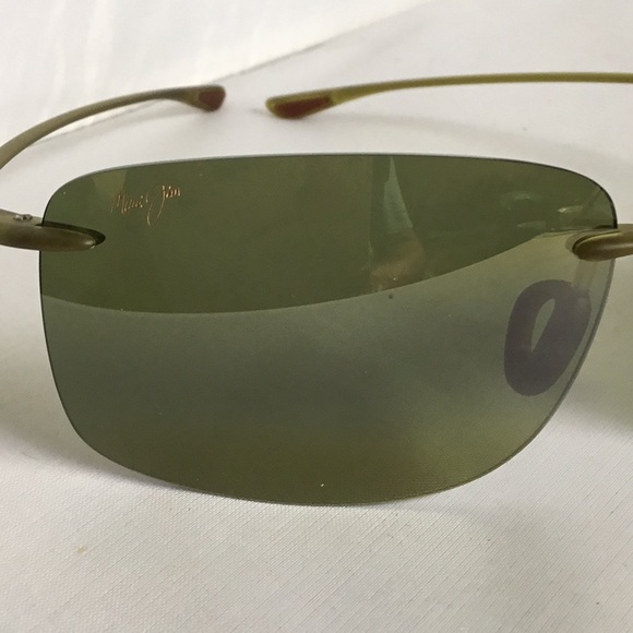 Maui Jim Square-Frame Nylon rimless Sunglasses - Olive - Picture 4 of 5